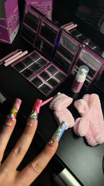 The premapped lashes literally always eat too 😌💅💅#tiktokshopstockup #lashes #lashkit #lashhaul 