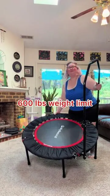 SkyBound Foldable Rebounder Mini Trampoline ✨ #rebounder #trampoline #homeworkout #plussizefitness #tiktokshopstockup 
