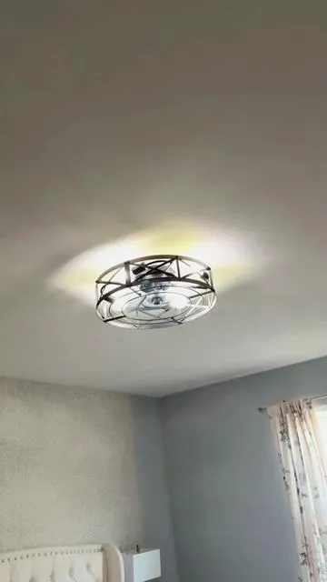 never thought swapping out my ceiling fan would make such a difference. 😳 this made my bedroom feel instantly more elevated ✨ #ceilingfan #lowprofilefan #homeupgrade #bedroomdecor #tiktokshop 