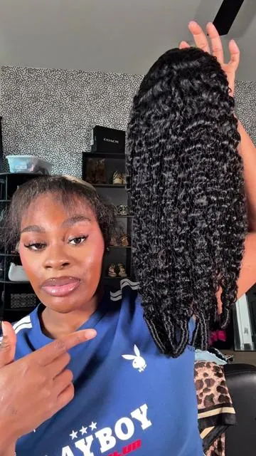 we keeping half wigs on deck all summer 💙🥰🌻 @Pobokix love this Burmese half wig #fypシ #pobokixhair #tiktokshop #halfwig #summerwig 