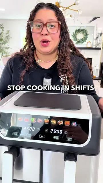 Stop wasting time cooking in shifts! This dual basket Air Fryer came to your rescue! #tiktokshopstockup #tiktokshopmothersday 