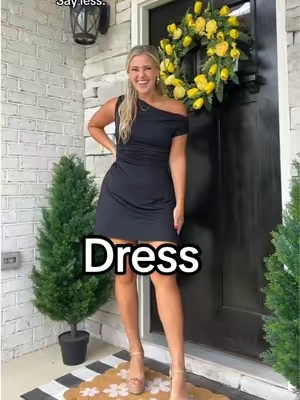 A little black dress that shows you off! #dress #offshoulderdress #shortdress #blackdress #littleblackdress 