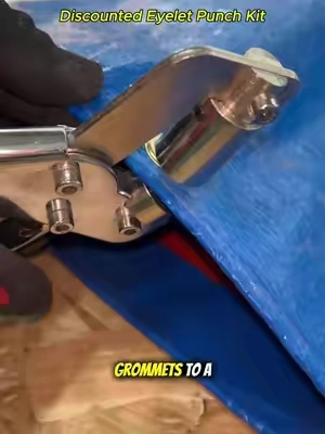 Punch, set, squeeze — perfect results every time. Works on tarps, leather, fabric, vinyl, banners. Fast, clean, easy, and rust-resistant. A total game changer for DIY projects. Link below. #EyeletPunch #GrommetTool #DIYLeather #TarpRepair #SummerVibes 
