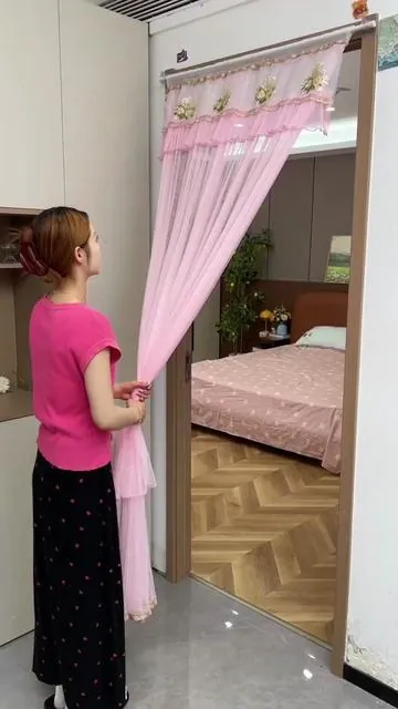 No Drill Transparent Hooks for Door Curtains & Curtain Rods - Super Strong and Easy to Install!#curtain #curtainrod #lovemyhome #homeimprovement #fyp 