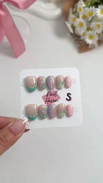 New arrival!! #shortovalnails #pressonnails #shortnails #nailtok 
