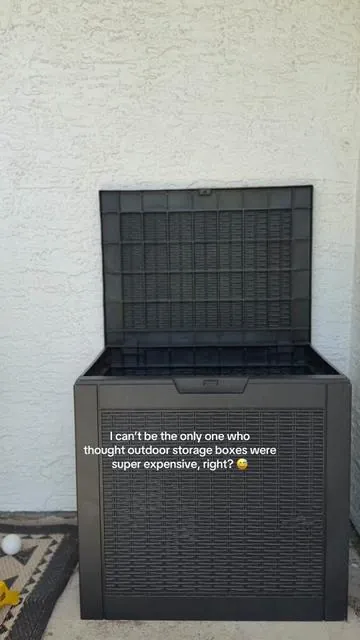 I genuinely didn’t expect this outdoor storage box to hold THIS much 😭 between the water resistance, UV protection, and how much backyard clutter it hides… this has been one of my favorite outdoor finds lately ☀️🧸 #Summervibes #TikTokShopFinds #MomTok #OutdoorLiving #ToddlerMom 
