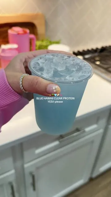 YUMMY clear protein 🩵✨ #protein #clearprotein 