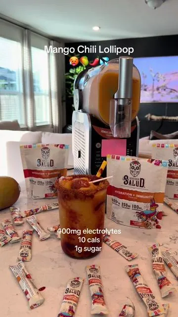 Taste Salud Mango Chili Lollipop 🥵💦🥭 @Taste Salud #tastesalud #tastesaludmangochili  #tiktokshopcreatorpicks #electrolytes 