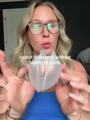 No more waking up in a pool of breastmilk or soaking through your nursing pads at night #milkcollector #breastmilkstorage #breastfeedingtips #newmomlife 