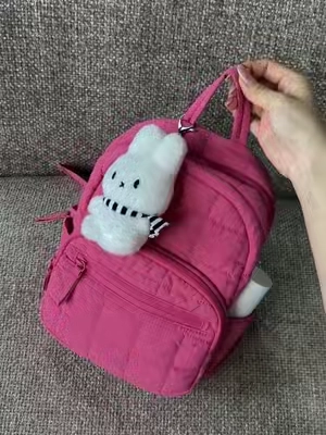 Unboxing the cutest rose red mini backpack🌟I’m so in love with it💕#bagsmart #minibackpack #travelbackpack #minibag #summervibes 