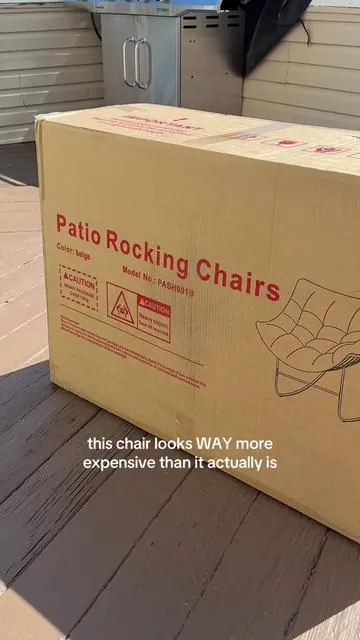 this outdoor rocking chair is officially my new favorite spot 🤍 it’s oversized, sooo comfy, looks way more expensive than it is, and the neutral color matches everything perfectly. honestly such a cozy backyard upgrade for such a good price 🫶 linked here before the sale ends!!  #tiktokshopfind #outdoordecor #cozyhome #patiofurniture #rockingchair 