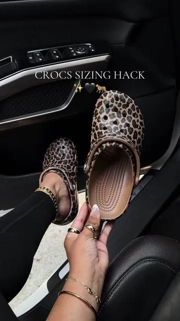 @Crocs #crocs #leopardprint #crocsshoes 