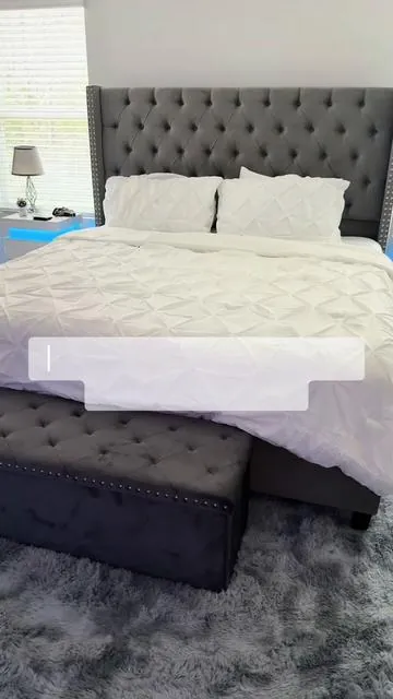 this bed frame look wayyyy more expensive than it was #fyp