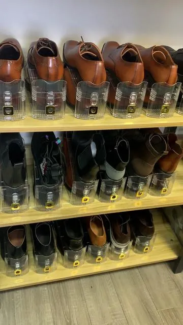 Our Shoe Storage Rack: Easy to Clean and Built to Last! #EasyCleaning #LongLastingFurniture #TikTokshopbacktoschool #HomeHacks #SmallSpaceProblems 
