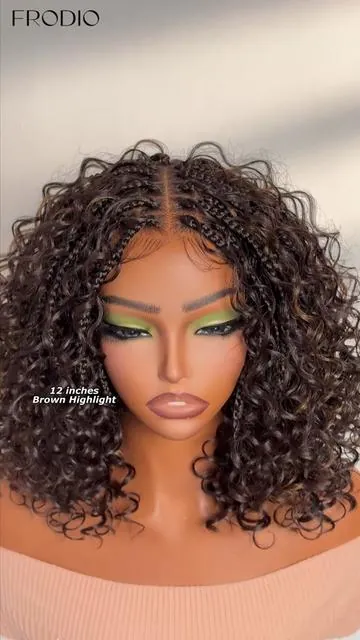 The wig that survived TSA & still slayed 😏#frodiohair #naturalhair #gluelesswigs #hairstyle #curlywig #wig #summerlooks #braidstyles #bohobraids #fyp