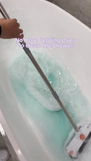Whoever invented this scrub brush deserves a raise. Stiff bristles for deep cleaning, a built-in squeegee to wipe dirty water, 360° rotation with a lock feature, and a long handle that saves your back. Perfect for bathrooms, kitchens, patios, garages & even walls. A true 3-in-1 home cleaning essential!#ScrubBrush #FloorCleaning #BathroomCleaning #SummerVibes #HomeCleaningHacks