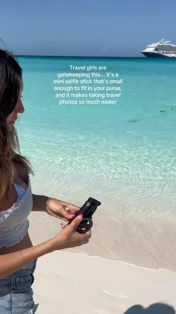 you found a selfie stick small enough to fit in your purse and it just fixed all your travel photos #travel #tiktokshopmemorialday #tripod #selfiestick #tiktokshopcreatorpicks 