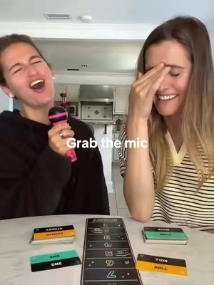 Grab the Mic gets serious over here😂😂 #grabthemic #calleyandmeg @Calley Blue @MegDav @Lucky Egg 