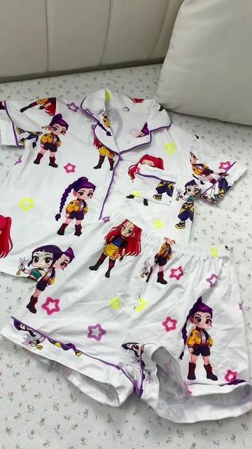 Perfect for sleep, play, and cozy days at home 🌈#kidsfashion #kidspajamas #sleepwear #kpopstyle #cartoonpajamas 