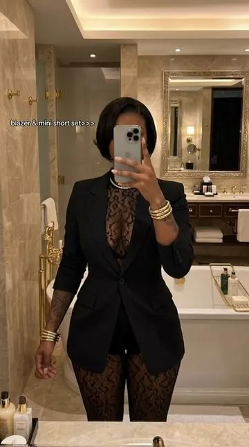 In luv with this fit 🥷#spotlightfinds #fashionnova #2pieceset #womensblazer #fypシ゚viral 