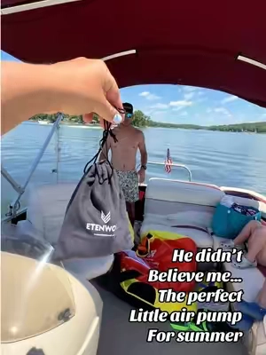 This is perfect for a boat! A camper at your house! Kids pool floats! You name it @ETENWOLF #airpump #miniairpump #boatlife #summermusthave #tiktokshopcreatorpicks 