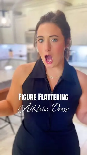 The athletic dress you didn’t know you needed! @QINSEN #athleticdress #tennisdress #summeroutfits #golfoutfit #athleticwear 