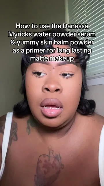How to correctly use the @DanessaMyricksBeauty water powder serum & yummy blurring balm powder together for long lasting matte makeup #danessamyricks #danessamyricksbeauty #makeuphacksforbeginners #makeuphacks #howtomakeup 