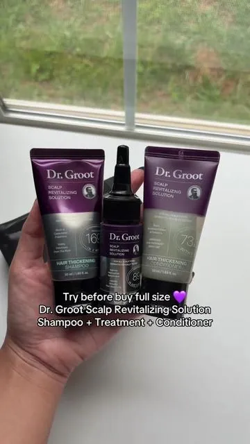 Try Before Buy Full Size ✨ #DrGroot Travel Set #hairloss #haircare #drgroothairthickeningshampoo #TiktokShopSummerGlow 