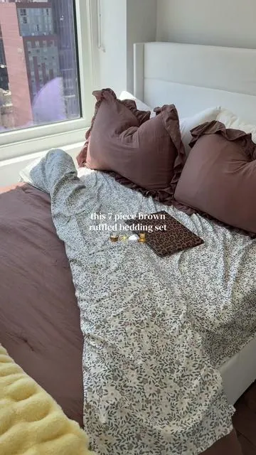 the prettiest 7 pcs bedding set and they have so many colors available 🤍 @Melex Home #coastalbedding #cozyathome #beddingset #Monbixcomforter #farmhousestyle  