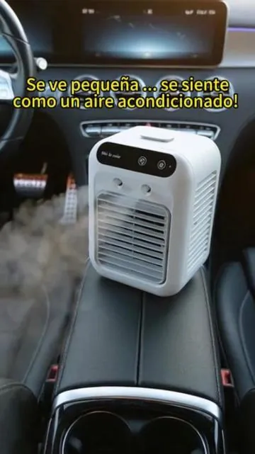 Gracias a este mini aire acondicionado ya no paso más calor en verano#minicoolers #miniaircooler #coolingfan #minicoolingfan #summervibes 