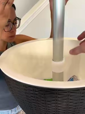 She forgot all about the expernsive cooler because this one is actually functional! #patiocooler #cooler #coolertable #patiofurniture #summervibes 