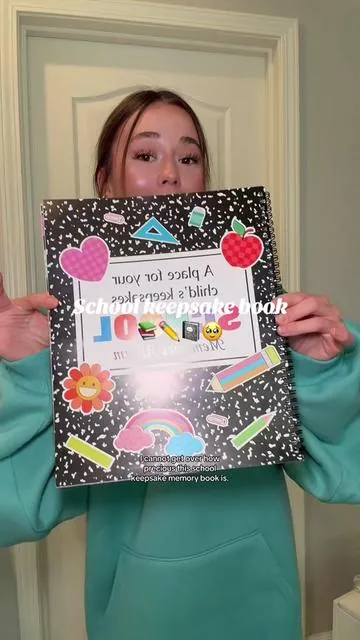 My preschooler LOVED filling this out with me.🥹📓❤️ #keepsake #schoolmemories #keepsakes #keepsakebook #memories 