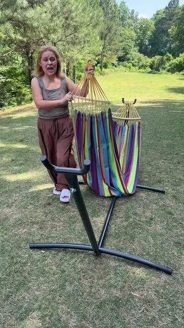 SummerVibes Hammock with Stand#tiktokshopstopckup #tiktokshopcreatorpicks #hamacaparacamping #hamaca 