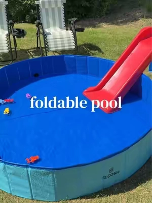 This foldable pool is about to be the MVP of summer ☀️💦 Perfect for dogs, toddlers, backyard water days, or even quick outdoor baths. It folds up flat when you’re done, has sturdy hard sides, and sets up in minutes without any inflating. Honestly one of those things you end up using way more than expected all summer long. @SLOOSH #swimmingpool #kidspool #TikTokShopMemorialDay #TikTokShopDealsForYou 