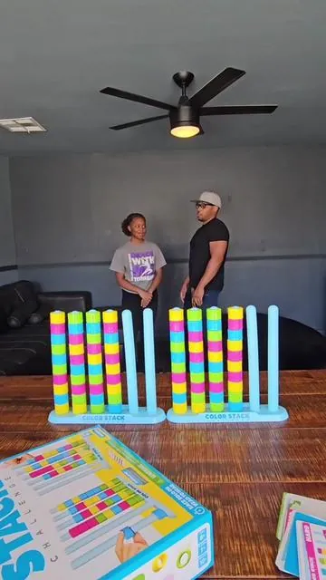 color stack race so much fun #colorstack #boardgames #familygame #viralgame #funtimes 