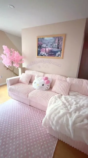 (*ᴗ͈ˬᴗ͈)ꕤ*.ﾟit’s so cute and comfy @GOSUHI Furniture #sofa #couch #pink #furniture #sofas 