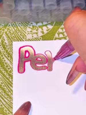 "It's a magical pen where wishes written come true. #OutlinePens #artisticessentials #tiktokshopblackfriday #spotlightfinds #acrylicpainting  Cxy