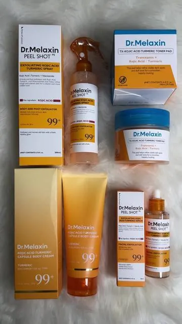 tumeric + kojic acid are perfect for fading dark spots & hyperpigmentation🧡✨ #drmelaxin #kojicacid #darkspottreatment #peelshot  #hyperpigmentationtreatment 