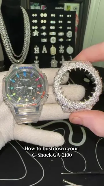 And it’s 60% off rn, these are NOT gonna last long! #ucciyojewelry #moissanitegshock #moissanite #customgshock #ga2100 