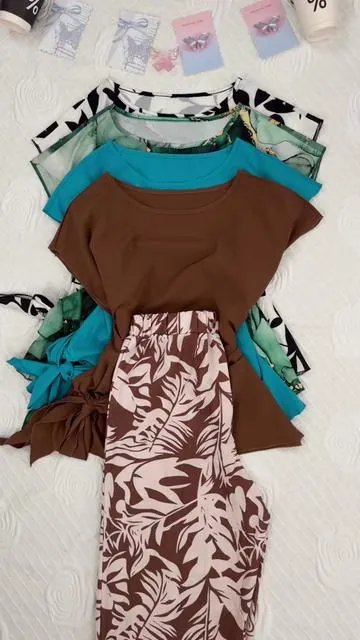 Printed pants + a solid top—I'm seriously obsessed with wearing this all summer!🏖️💃☀️👒#DealsForYouDays#twopieceset#2pieceset#matchingset#comfyclothes#affordablefashion#NecktieShirt#PantsSet#womenfashion#tiktokshop