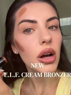 NEW e.l.f. cream bronzer sticks!✨ They did it again, an affordable version of a super expensive bronzer stick👀 @e.l.f. Cosmetics #elf #elfcosmetics #eyeslipsface #bronzer #makeupforbeginners 