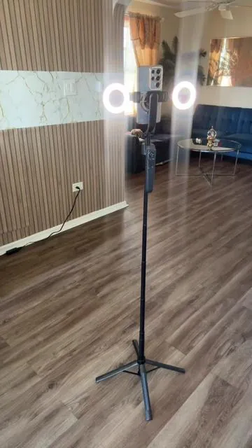 Auto Face Tracking Selfie Stick Tripod 69.6 Inch 360° Rotatable Phone Tripod with Fill Light Remote Control for Live Streaming Smartphone Camera Accessories #autofacetrackingtripod #autofacetracking #trackingtripod #tripod #tripodstand 