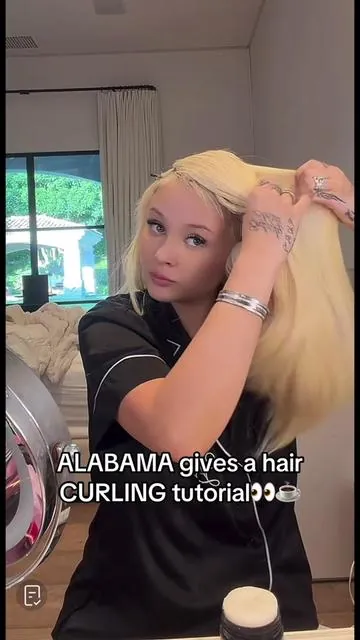 ALABAMA gives a hair CURLING tutorial👀☕️ #alabama #hairturtorial #t3 #fyp #viral 