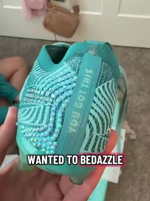 Working on bedazzling cleats before tryouts . This kit has 40 different colors at an amazing price . #crafting#soccergirl#bedazzling#dealforyoudays#teengiftideas  