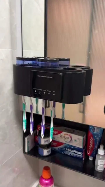 Perfect sterilizing toothbrush holder!! #electric #rechargeable #bathroomaccessories #durable #SummerVibes
