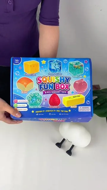 8 viral squishies in one box and somehow the price is still this low.🍓🍞🧀🧈🍎🐾 #squishy #squishytoy #StressRelief #summervibe #tiktokshopfind #viraltoys