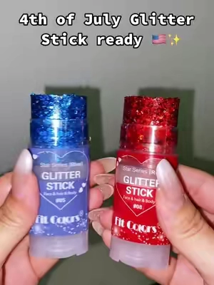 I'm so excited!! Me & my daughters are going to be glittered up!😍✨ #fourthofjuly #fourthofjulyoutfits #bodyglitter #hairglitter #sweatproofmakeup #4thofjuly #GlitterStick #PatrioticMakeup #FaceGlitter #July4th #RedWhiteBlueMakeup