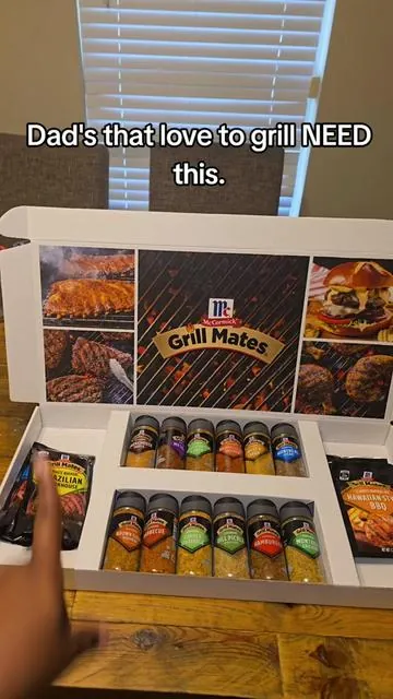 Father’s Day is coming up, and this McCormick Grill Mates set would be PERFECT for dads or husbands that love to grill 🔥 It comes with 17 different seasonings and marinades, and the packaging is so nice. I linked it below! #FathersDayGift #GrillTok #McCormick #cookout #BBQTok 