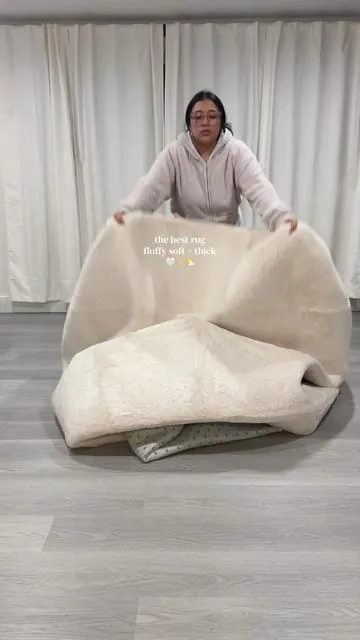 9x12 milky white 🤍 #softrug #arearug #fluffyrug #livingroomrug #alfombra 