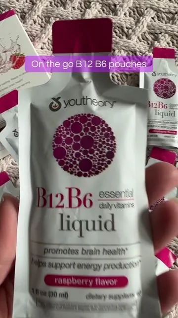 Youtheory just dropped on the go vitamin B12 B6 drink pouches #womensvitamins #b12 #b6 #youtheorygrandopening 